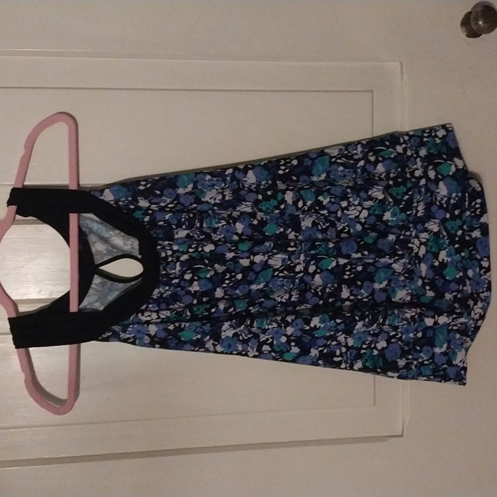 Blue Floral Dress Top